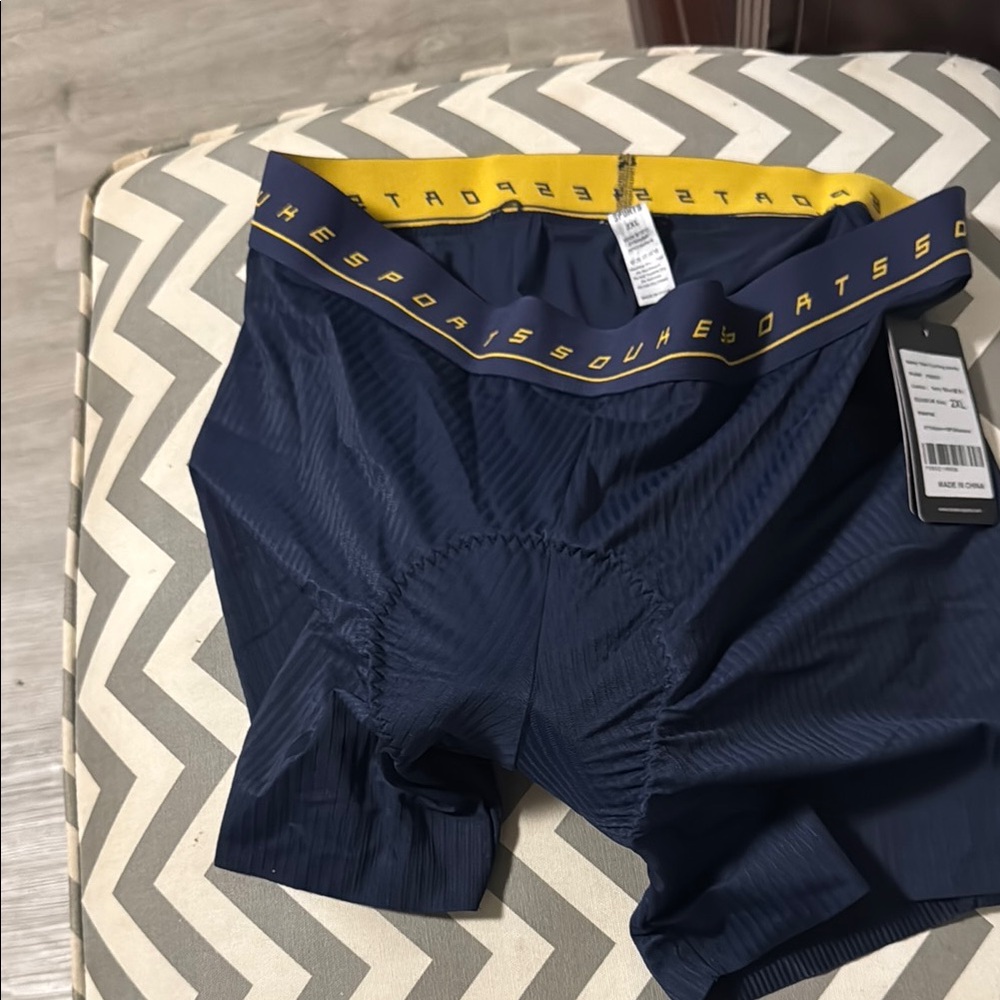 Men's Navy and Red Cycling shorts